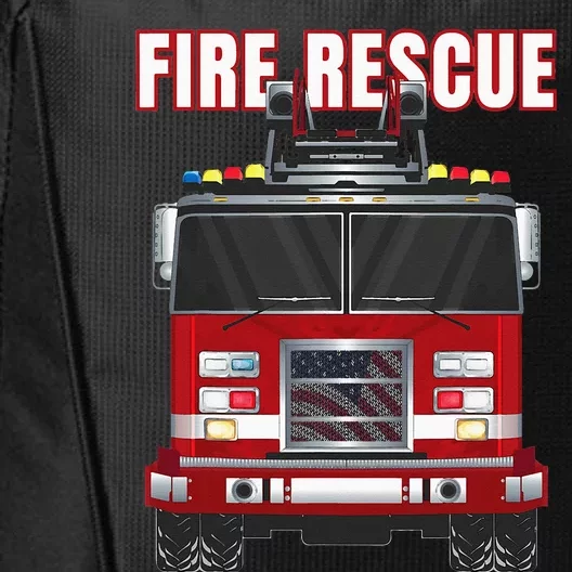 American Fire Rescue Firefighter Department Truck Fireman City Backpack