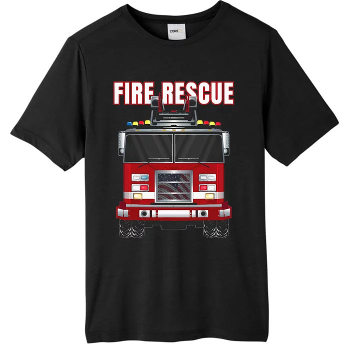 American Fire Rescue Firefighter Department Truck Fireman ChromaSoft Performance T-Shirt