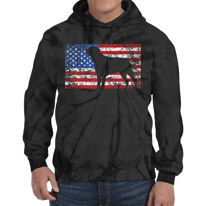 American Flag Rottweiler Dog 4th of July USA Gift Tie Dye Hoodie