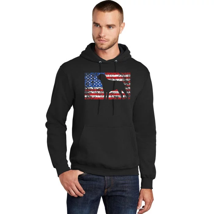 American Flag Rottweiler Dog 4th of July USA Gift Tall Hoodie