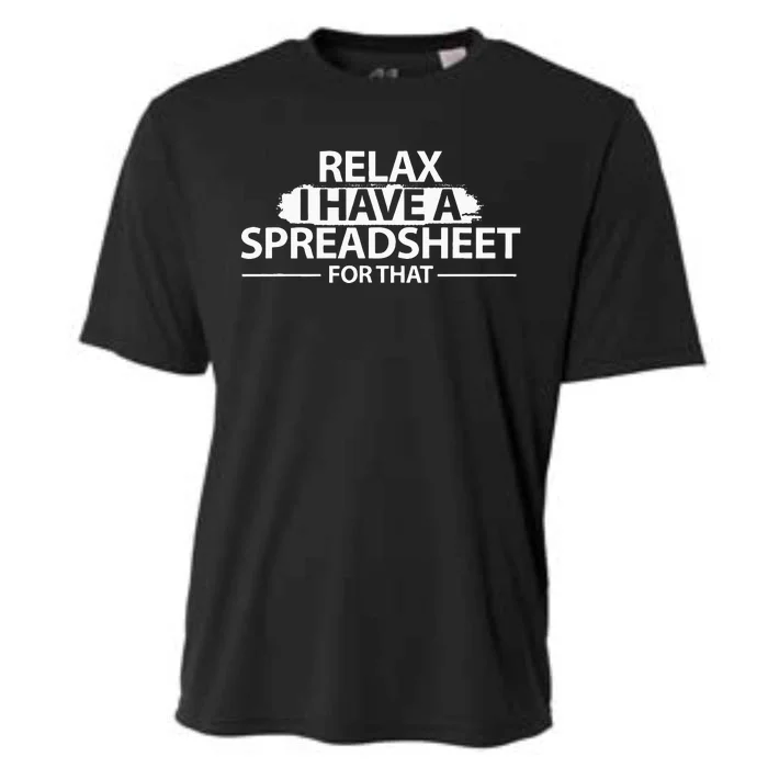 Accountant Funny Relax Spreadsheet Accounting Gift Cooling Performance Crew T-Shirt