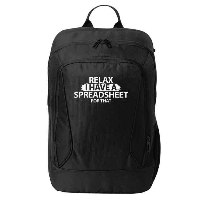 Accountant Funny Relax Spreadsheet Accounting Gift City Backpack