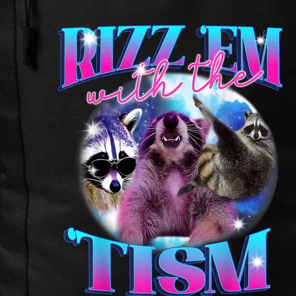 Autism Funny Rizz Em With The Tism Meme Autistic Opossum Daily Commute Backpack