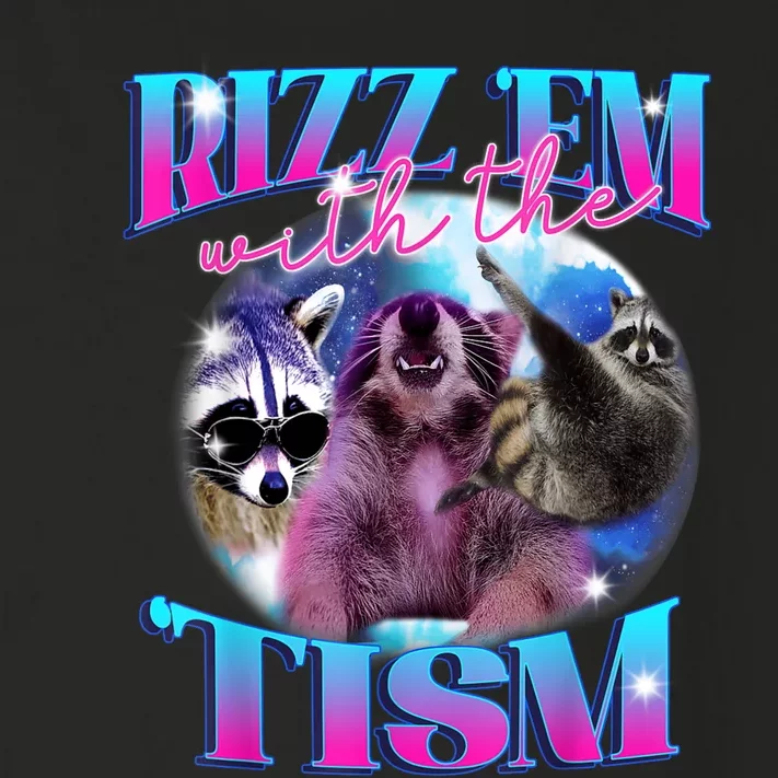 Autism Funny Rizz Em With The Tism Meme Autistic Opossum Toddler Long Sleeve Shirt