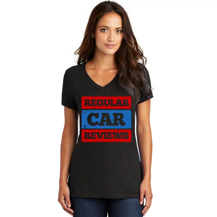 Alan Fisher Regular Car Reviews Women's V-Neck T-Shirt