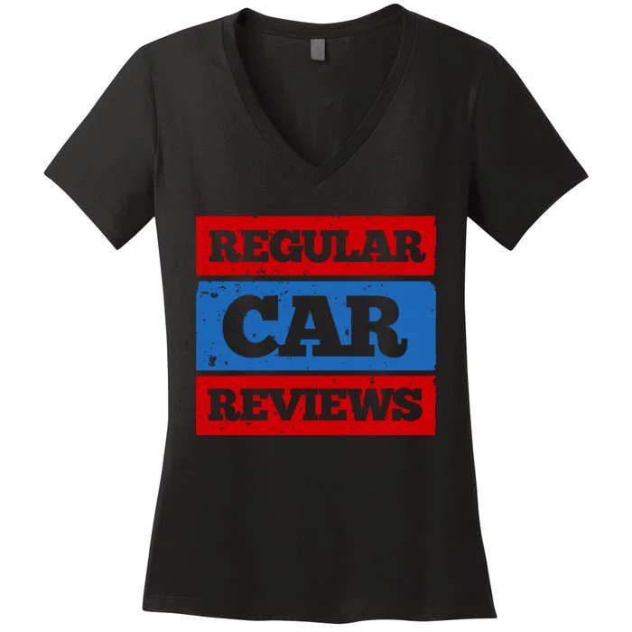 Alan Fisher Regular Car Reviews Women's V-Neck T-Shirt