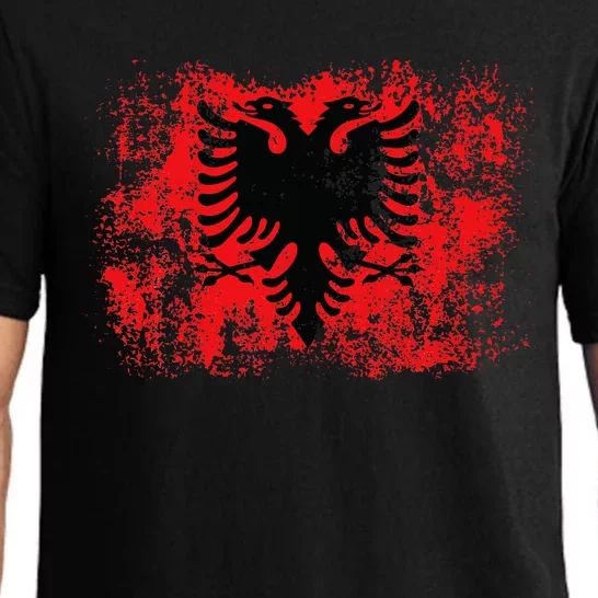 Albanian Flag Retro Proud Albanian Patriot Albania Pajama Set