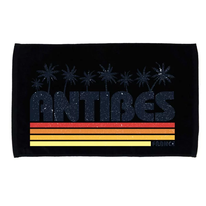 Antibes France Retro Tourism Gift Microfiber Hand Towel