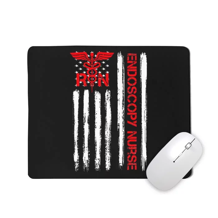 American Flag RN Endoscopy Nurse Gastroenterologist GI Mousepad