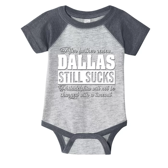 After Further Review Dallas Still Sucks Philadelphia Football Infant Baby Jersey Bodysuit