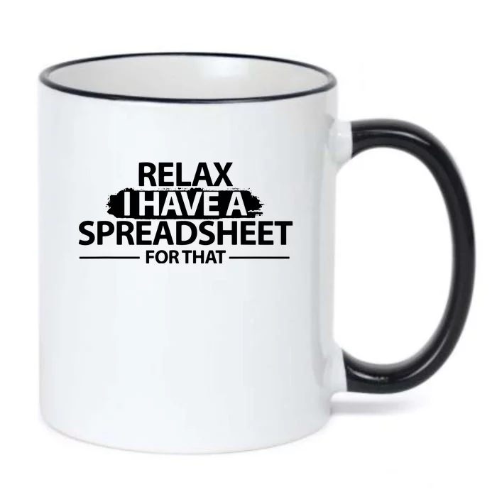 Accountant Funny Relax Spreadsheet Accounting Gift Black Color Changing Mug