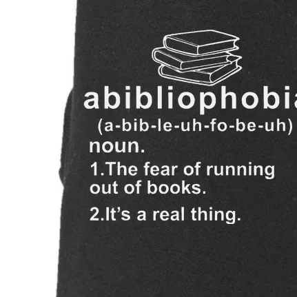 Abibliophobia Funny Reading Bookworm Book Lovers Reader Doggie 3-End Fleece Hoodie