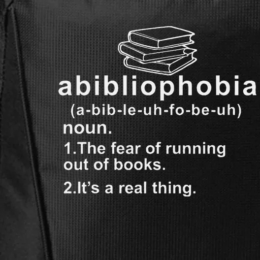 Abibliophobia Funny Reading Bookworm Book Lovers Reader City Backpack