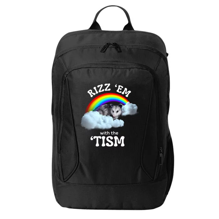 Autism Funny Rizz Em With The Tism Meme Autistic Opossum City Backpack