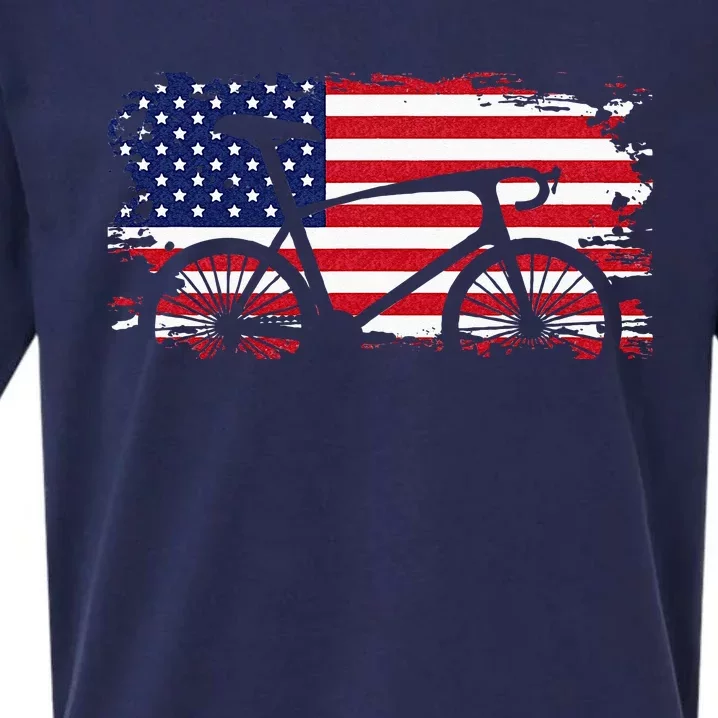 American Flag Road Biking Cycling Apparel Bicycle Cycling Sueded Cloud Jersey T-Shirt