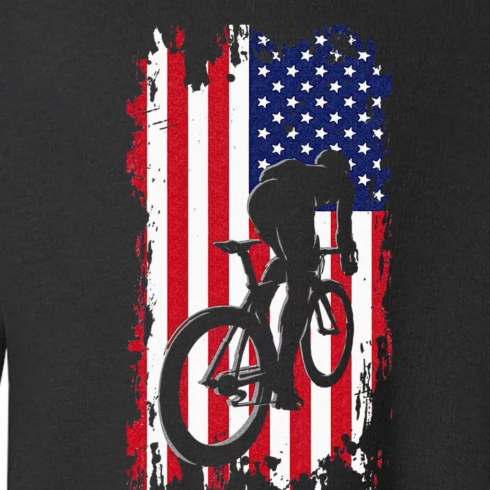 American Flag Road Biking Cycling Apparel Cycling Toddler Sweatshirt