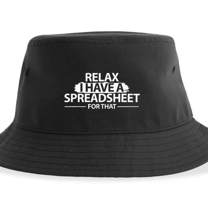 Accountant Funny Relax Spreadsheet Accounting Sustainable Bucket Hat