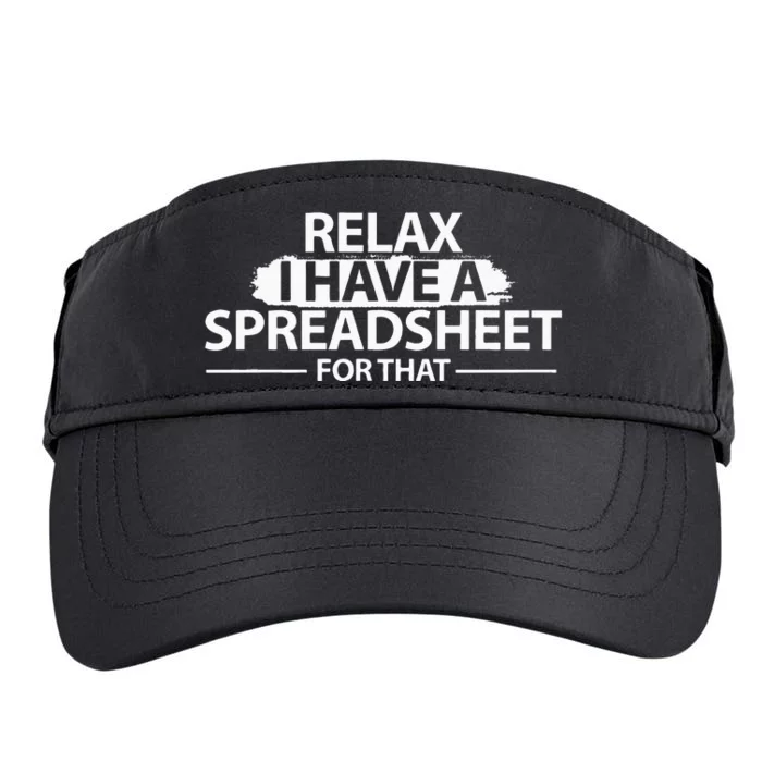 Accountant Funny Relax Spreadsheet Accounting Adult Drive Performance Visor