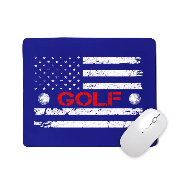 American Flag Retro Golf Mom Dad Brother Cool Gift Mousepad