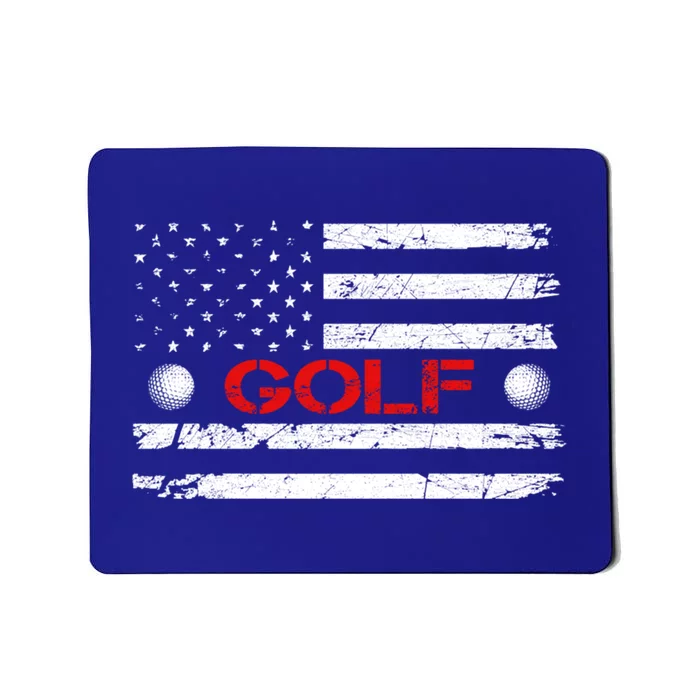 American Flag Retro Golf Mom Dad Brother Cool Gift Mousepad