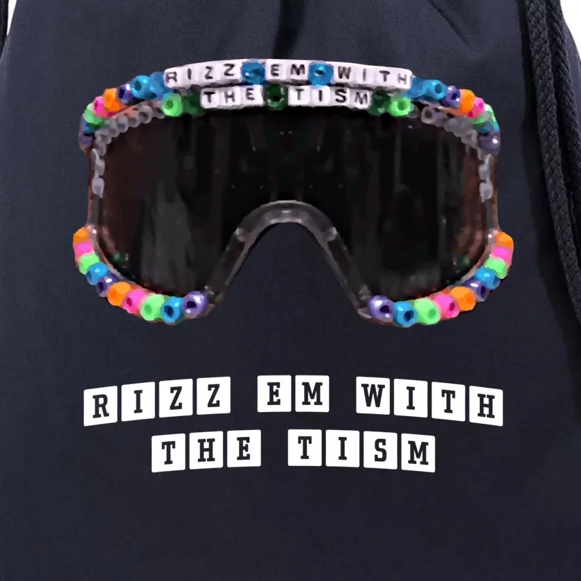 Autism Funny Rizz Em With The Tism Autistic Meme Gift Drawstring Bag