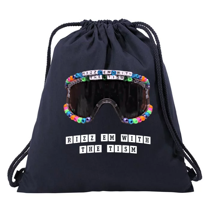 Autism Funny Rizz Em With The Tism Autistic Meme Gift Drawstring Bag