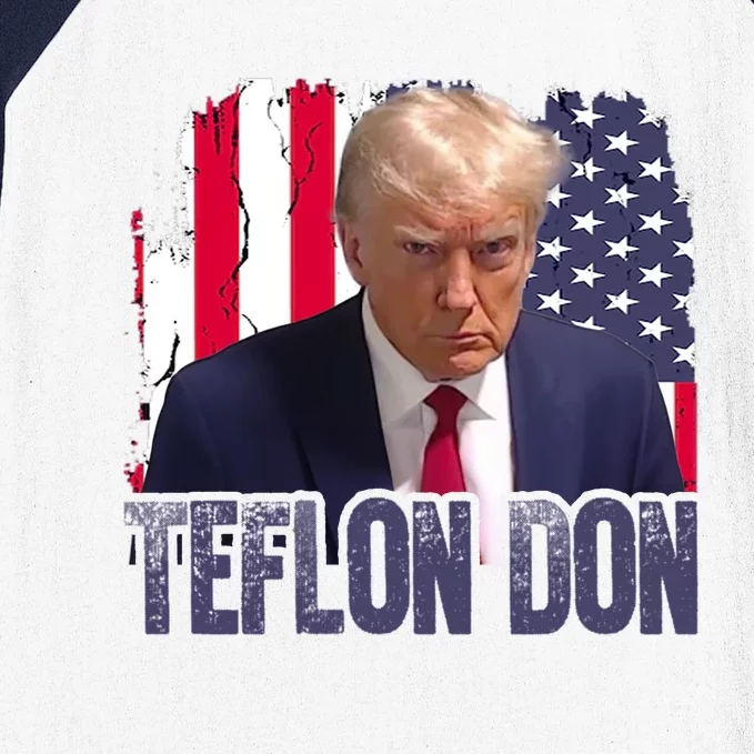 American Flag Republican Trump Teflon Don 2024 American Flag Republican Baseball Sleeve Shirt