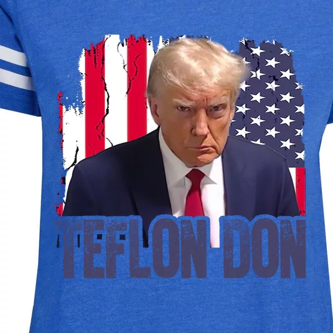 American Flag Republican Trump Teflon Don 2024 American Flag Republican Enza Ladies Jersey Football T-Shirt