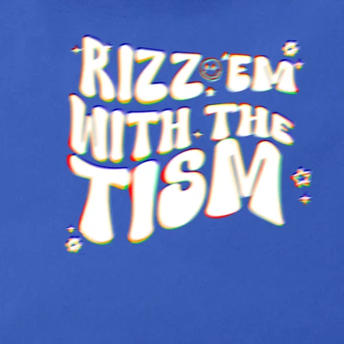 Autism Funny Rizz Em With The Tism Meme Autistic Cool Cute Gift Zip Tote Bag