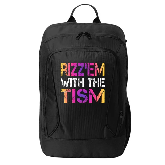 Autism Funny Rizz Em With The Tism Meme Autistic Awareness Gift City Backpack