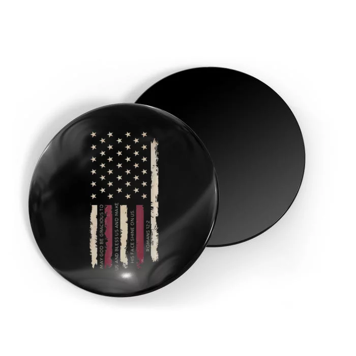 American Flag Retro Prayer For America Romans 122 Premium Magnet