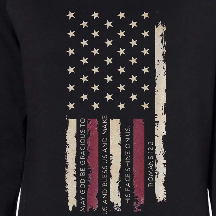 American Flag Retro Prayer For America Romans 122 Premium Womens California Wash Sweatshirt