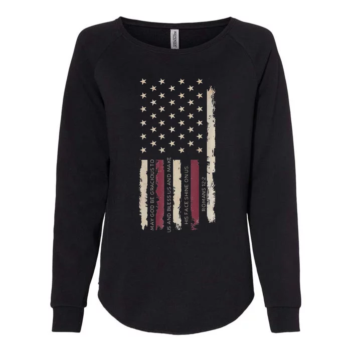 American Flag Retro Prayer For America Romans 122 Premium Womens California Wash Sweatshirt