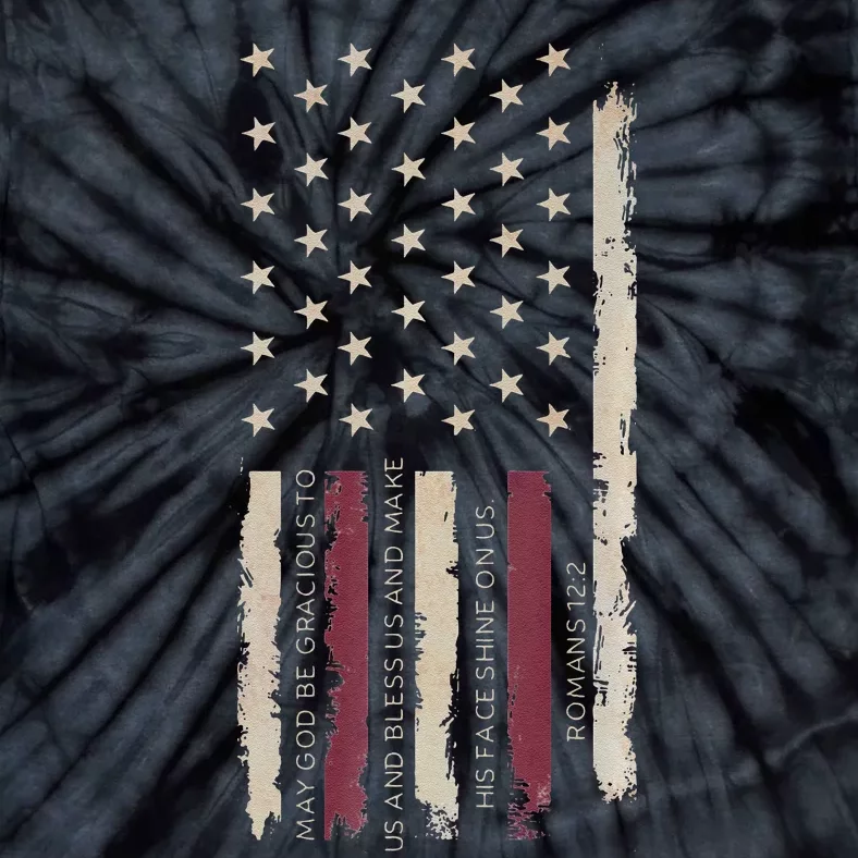 American Flag Retro Prayer For America Romans 122 Premium Tie-Dye T-Shirt