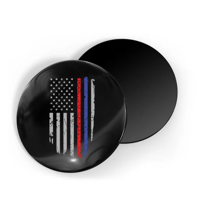 American Flag Red Blue Thin Line Apparel Firefighter Police Magnet