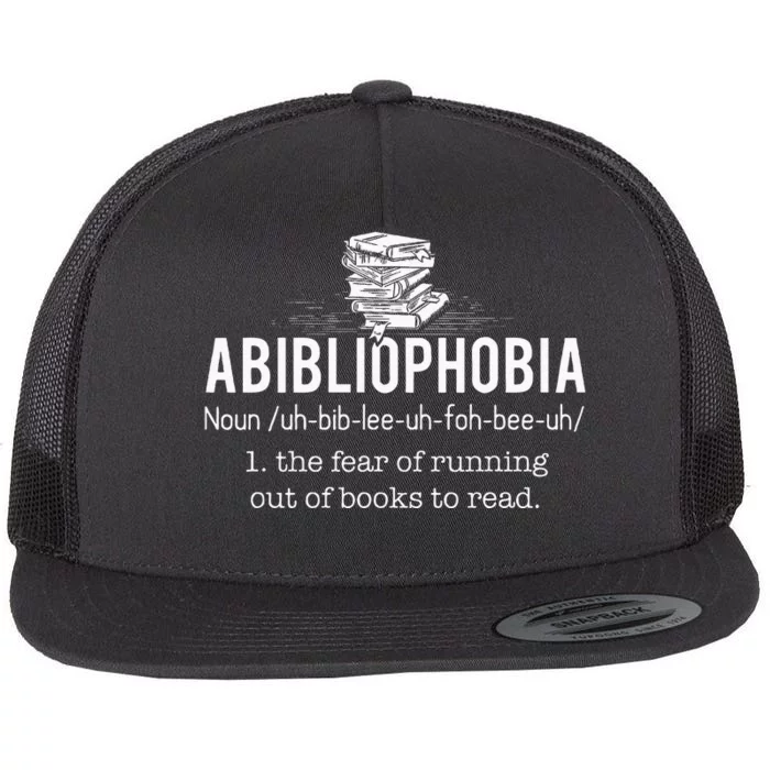 Abibliophobia Funny Reading Bookworm Reader Gift Flat Bill Trucker Hat