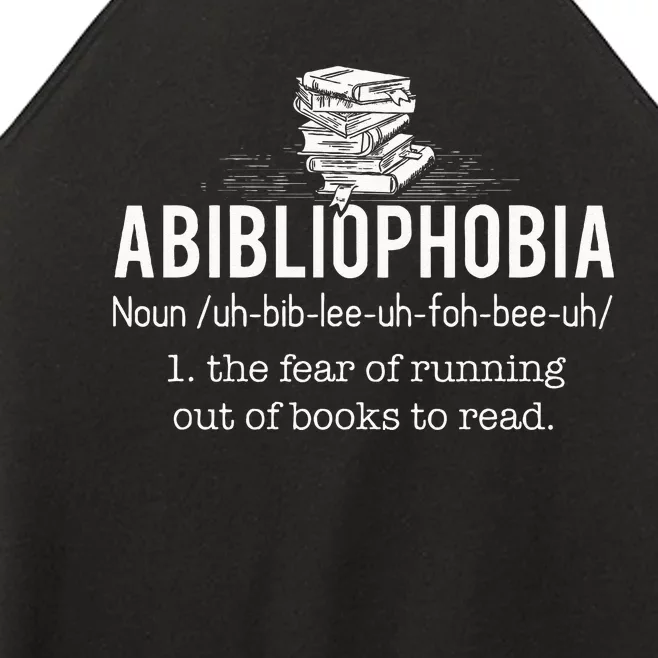 Abibliophobia Funny Reading Bookworm Reader Gift Women’s Perfect Tri Rocker Tank