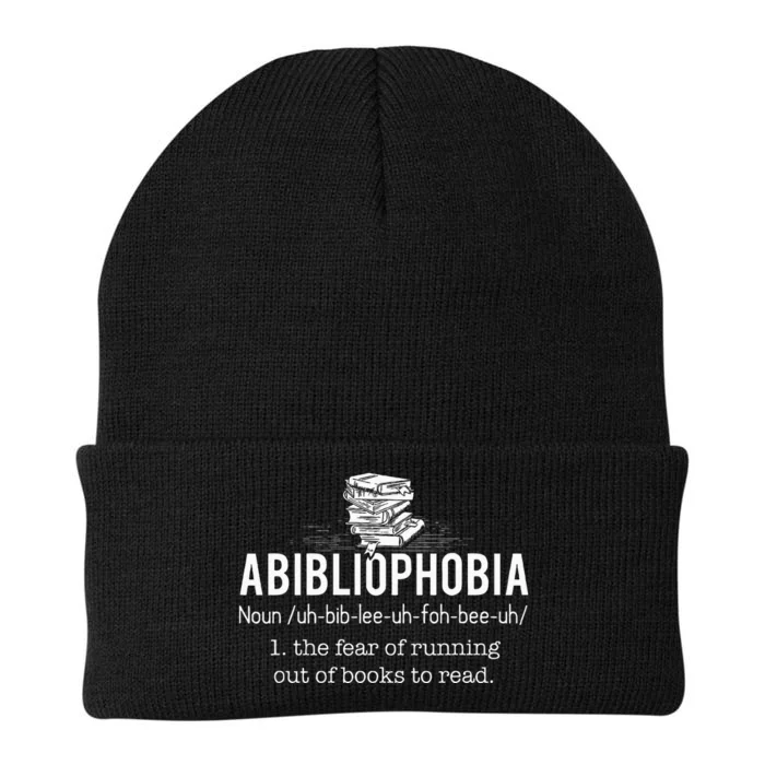 Abibliophobia Funny Reading Bookworm Reader Knit Cap Winter Beanie