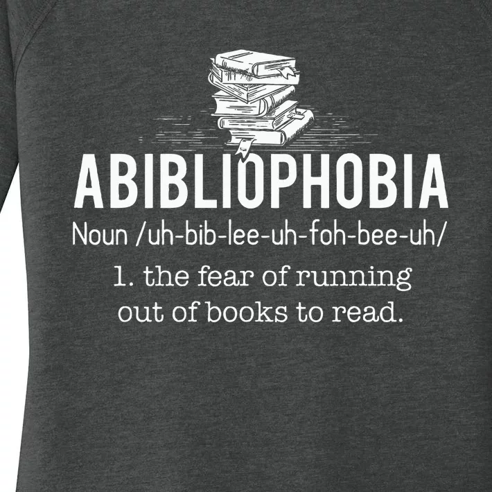 Abibliophobia Funny Reading Bookworm Reader Women's Perfect Tri Tunic Long Sleeve Shirt