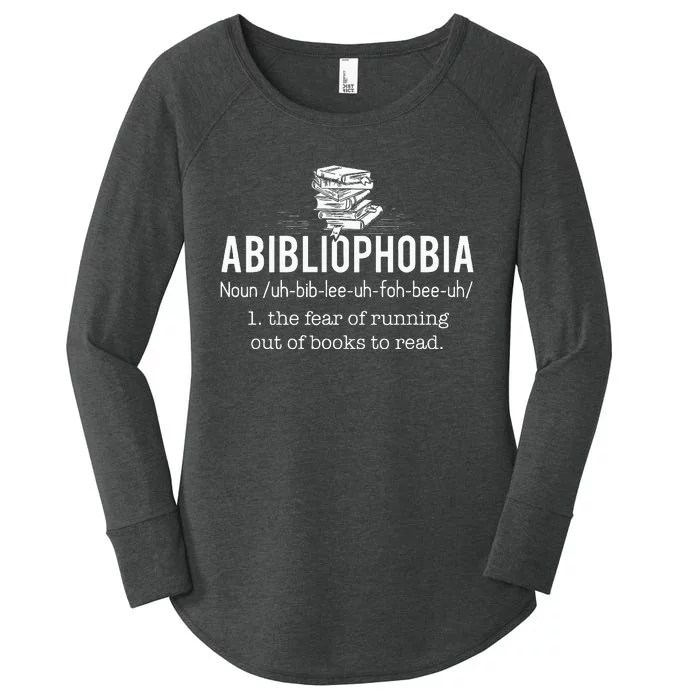 Abibliophobia Funny Reading Bookworm Reader Women's Perfect Tri Tunic Long Sleeve Shirt