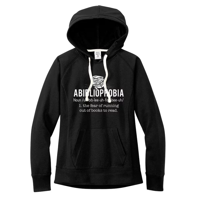 Abibliophobia Funny Reading Bookworm Reader Women's Fleece Hoodie