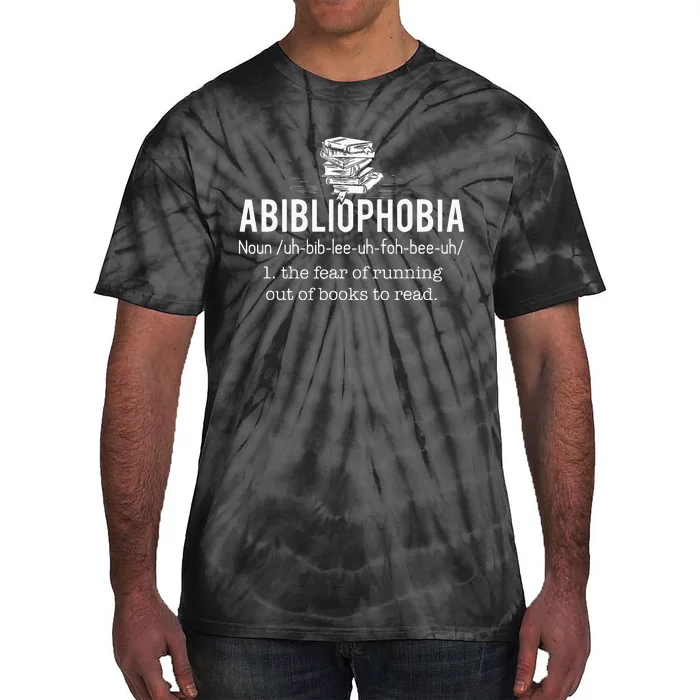 Abibliophobia Funny Reading Bookworm Reader Tie-Dye T-Shirt