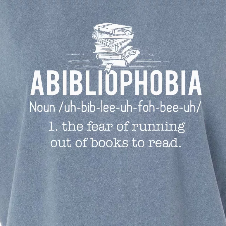 Abibliophobia Funny Reading Bookworm Reader Garment-Dyed Women's Muscle Tee