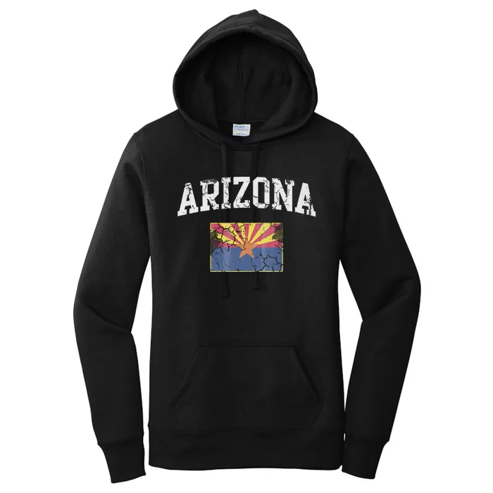 Arizona Flag Retro Men Women Kids Mom Dad Family Women's Pullover Hoodie