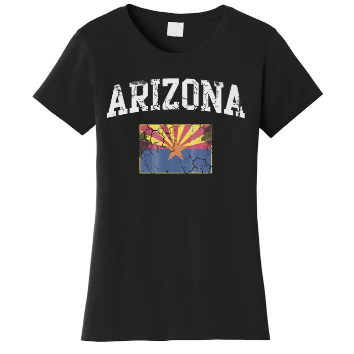 Arizona Flag Retro Men Women Kids Mom Dad Family Women's T-Shirt