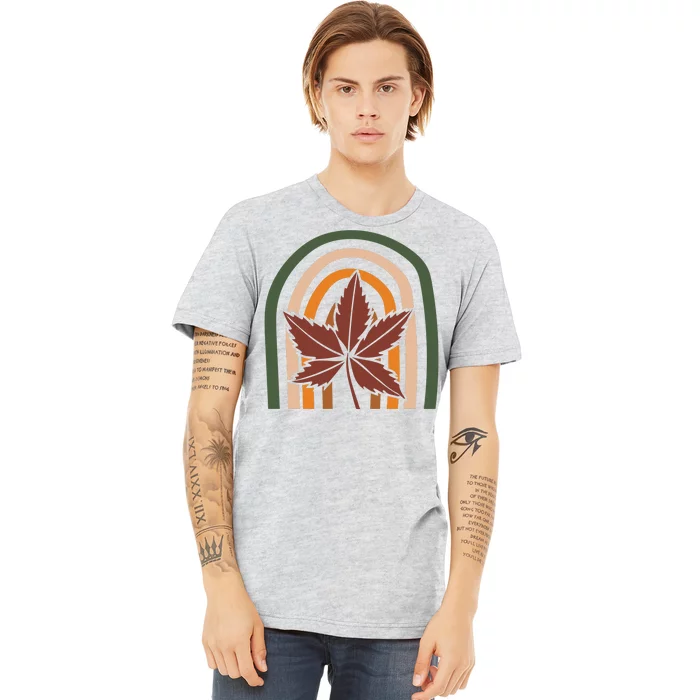 Autumn Fall Retro Rainbow Premium T-Shirt