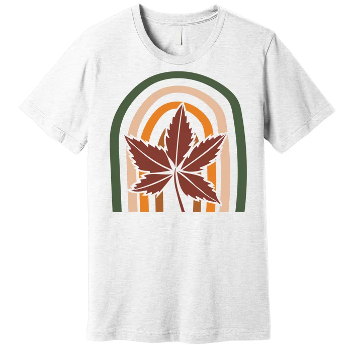 Autumn Fall Retro Rainbow Premium T-Shirt