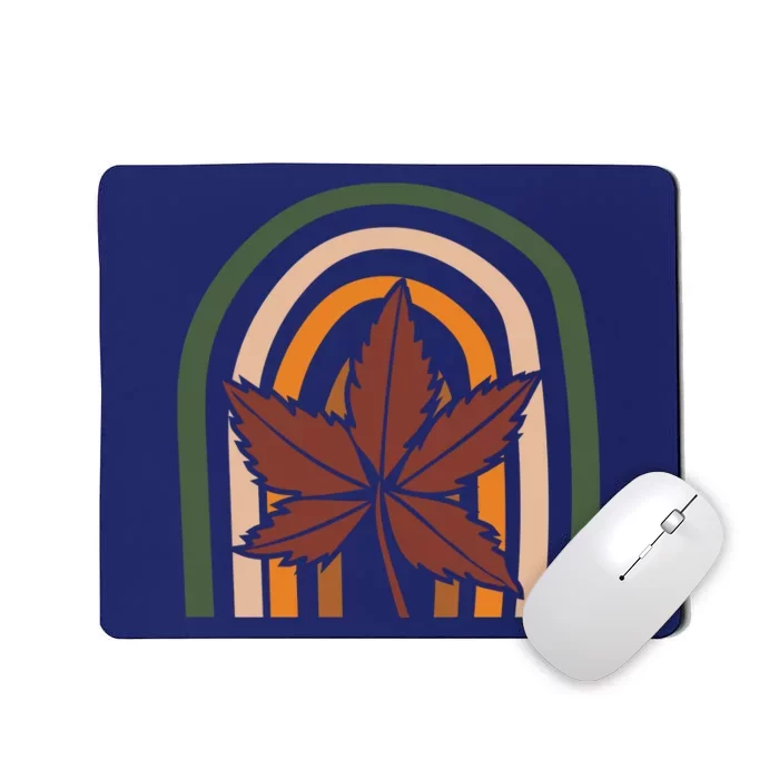 Autumn Fall Retro Rainbow Mousepad