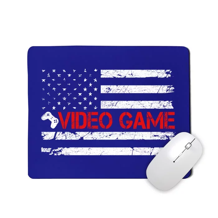 American Flag Retro Video Game Mom Dad Brother Gift Mousepad