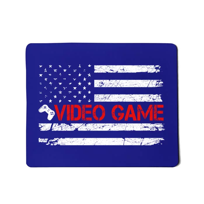 American Flag Retro Video Game Mom Dad Brother Gift Mousepad